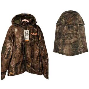 New View Hunting Men's Insulated Camo Jacket w/ Face Mask XL